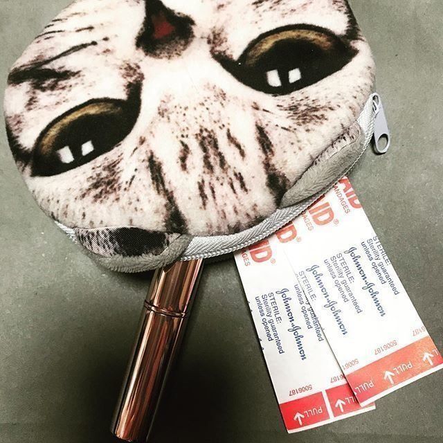 セリア猫顔ポーチ