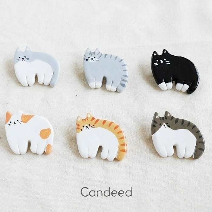 どうぶつブローチ（猫）