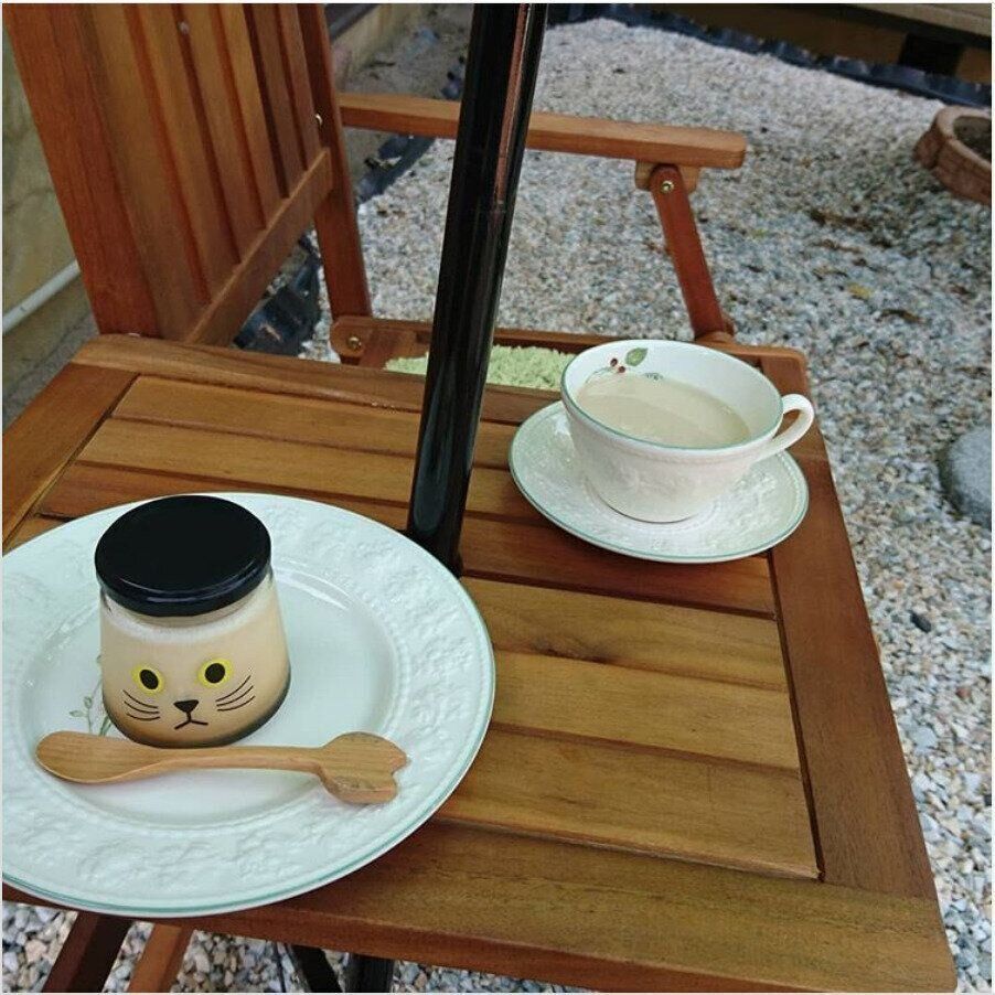 丹波篠山黒豆プリンとお茶