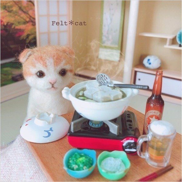 羊毛フェルト作家・須佐沙知子さんの羊毛フェルト作品