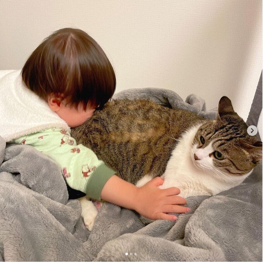 息子さんとわさびちゃん