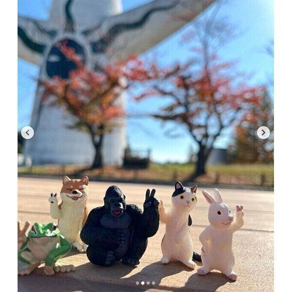 カプセルトイ「ピースするどうぶつ」