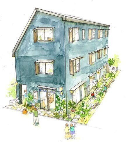 『SANCHACO』外観イラスト