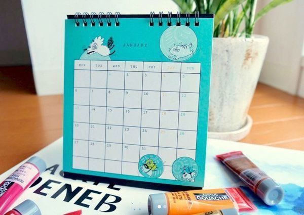 「Godiva the Kitten」の卓上カレンダー