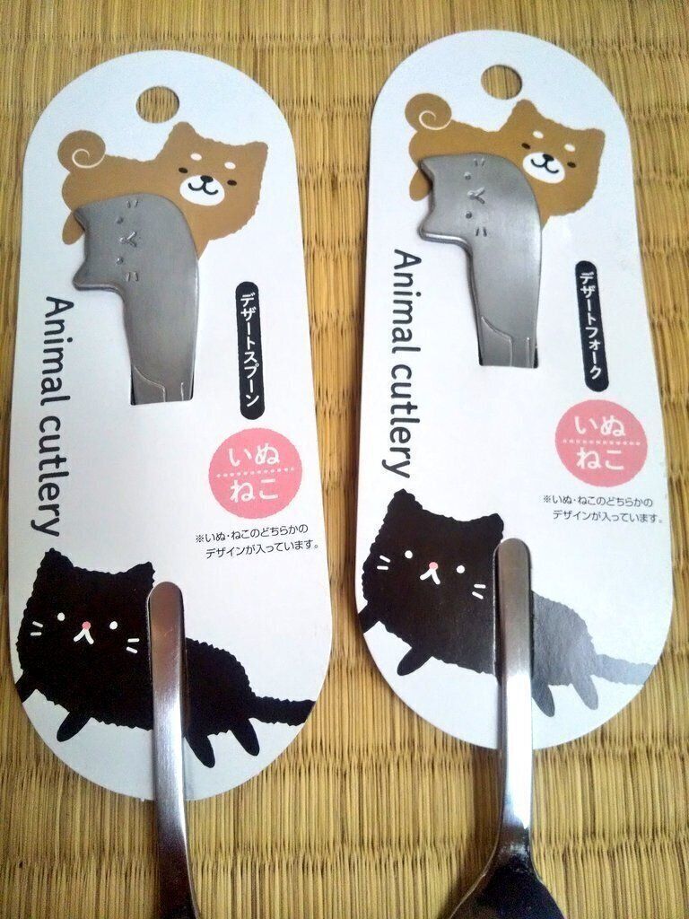 猫のスプーン＆フォーク