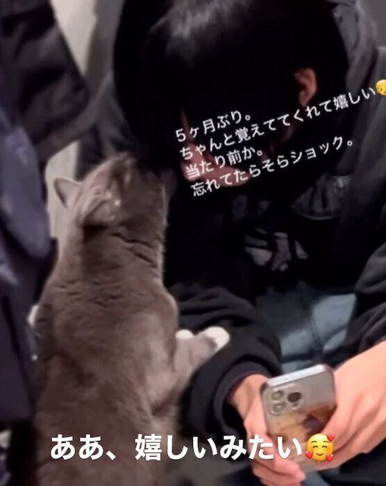 息子さんに会えたことを喜ぶハルくん