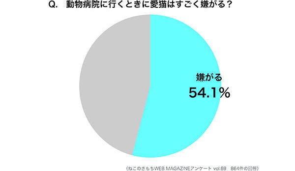 動物病院を嫌がる猫の割合