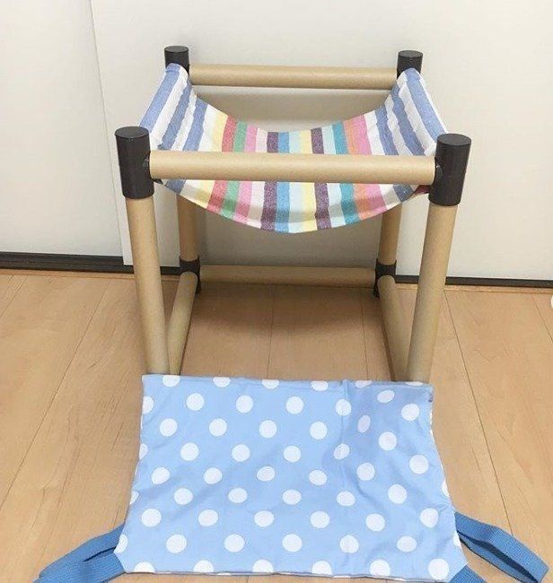 夏らしいカラーの手作りハンモック