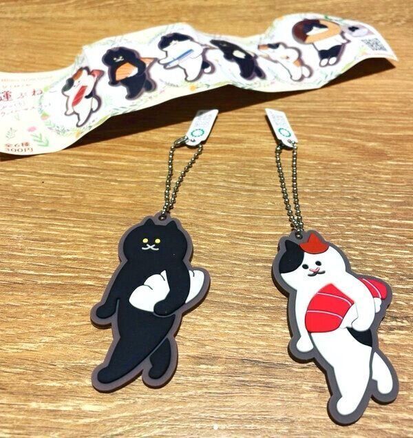 「SUIMIN　運ぶねこぷっくりラバーマスコット」