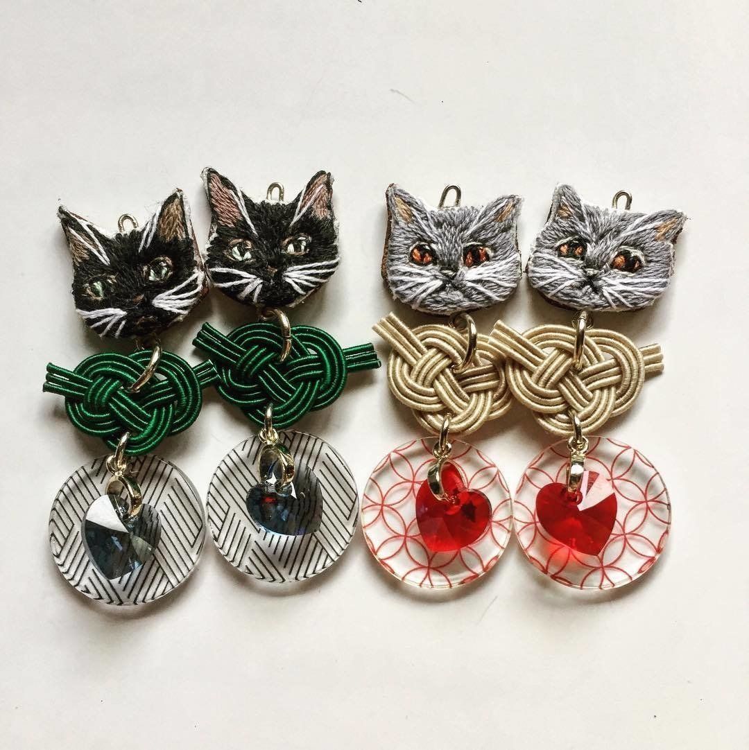 猫モチーフの和風アクセサリー