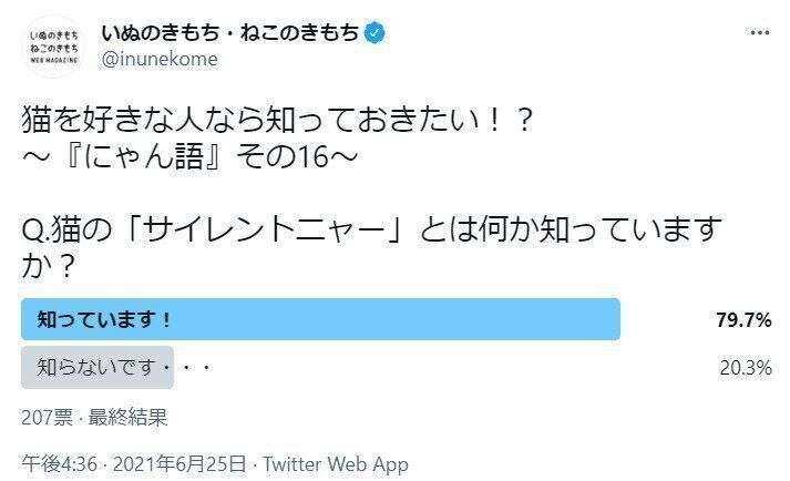 いぬ・ねこのきもち公式ツイッターでのアンケート