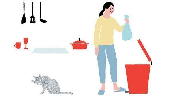 猫が誤食しそうなものを片付ける