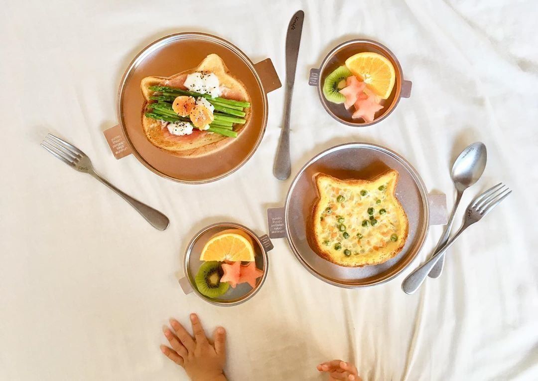 いろねこ食パン・オープンサンドとパンオムレツ