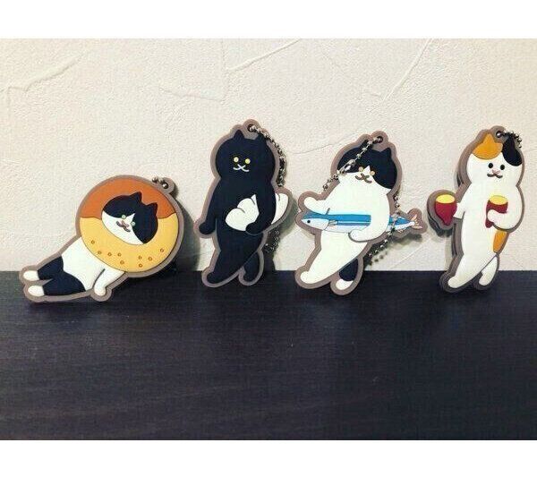 「SUIMIN　運ぶねこぷっくりラバーマスコット」