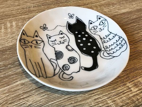 モノトーンねこ取皿