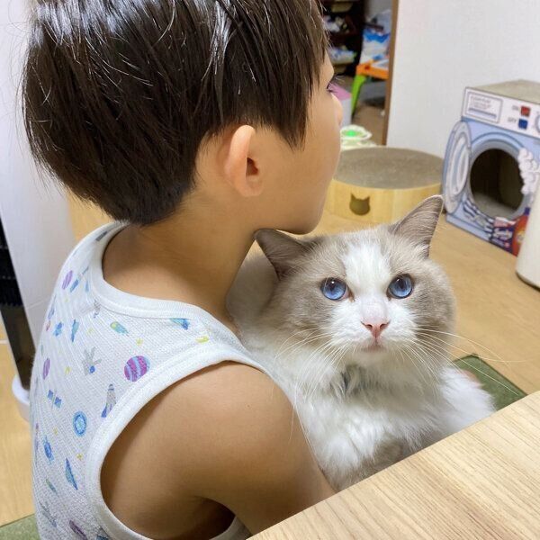 仲良しなルカくんと息子さん