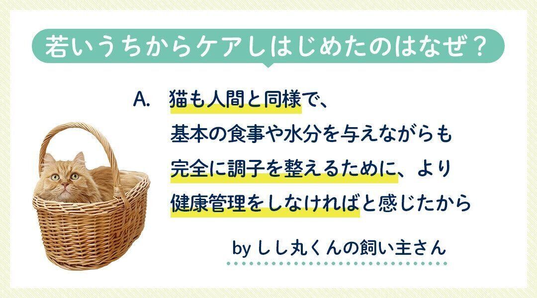 若いうちからケアしはじめたのはなぜ？