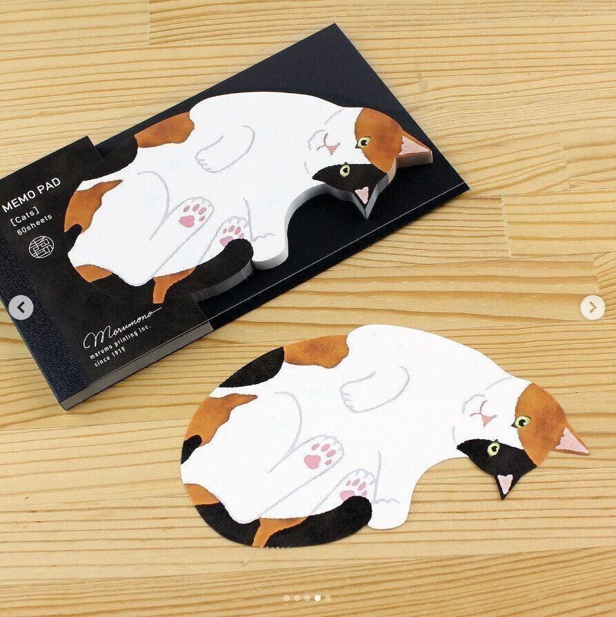 猫文具（デタッチメモ・なでて）