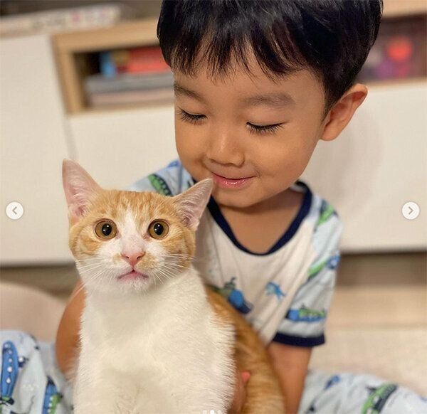 仲良しなポットくんと息子さん