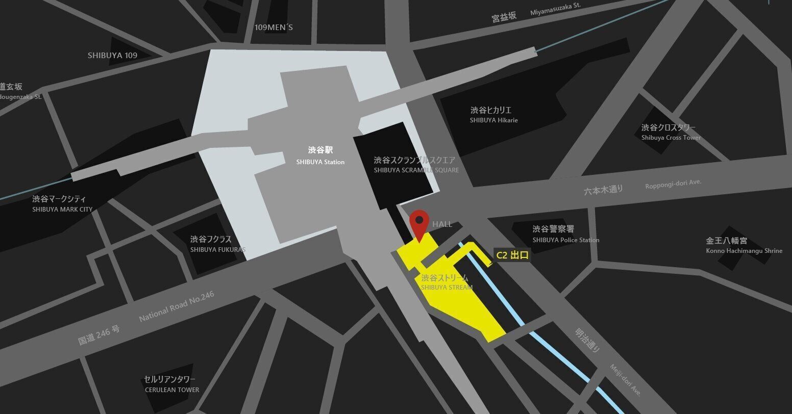 渋谷ストリームホール地図