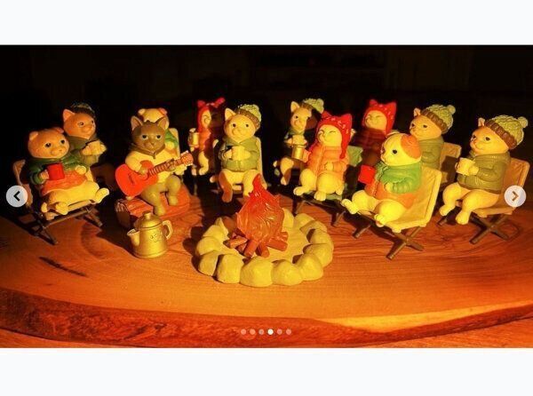 カプセルトイ「ねこの休日～キャンプファイヤー編～」