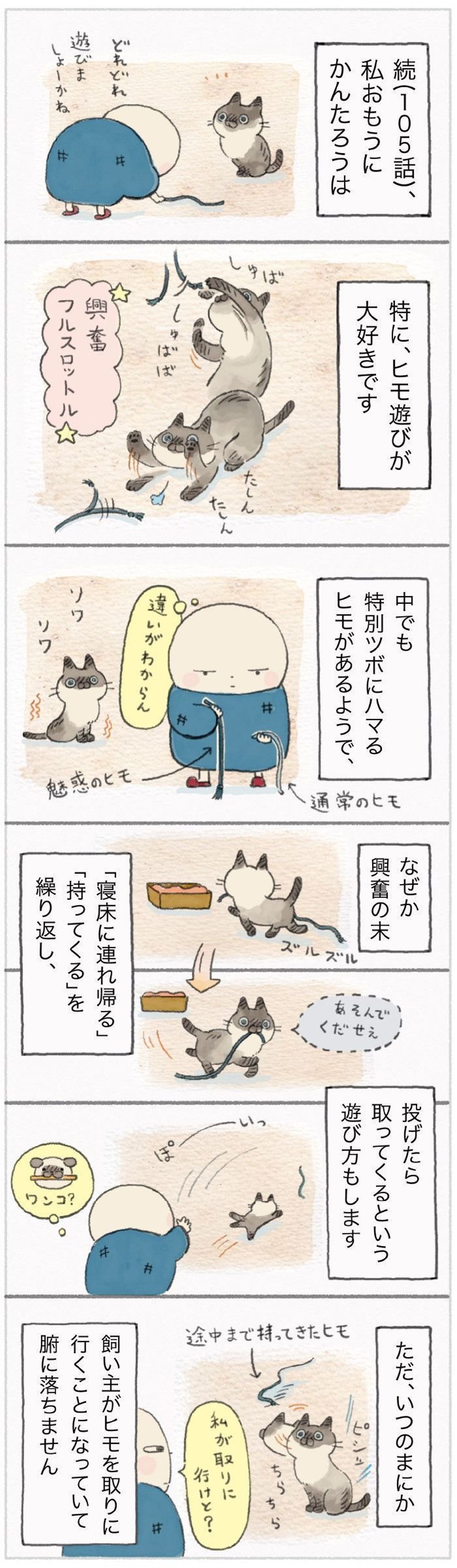 取ってくるのは結局人間のほう 猫との とってこい 遊び ねこ連れ草 106話め ねこのきもちweb Magazine