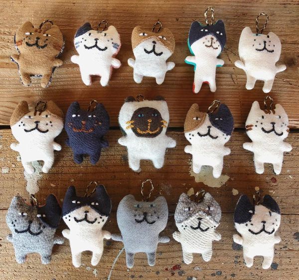 かわいい猫のストラップ