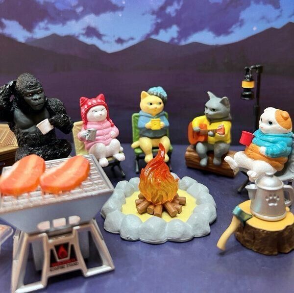 カプセルトイ「ねこの休日～キャンプファイヤー編～」