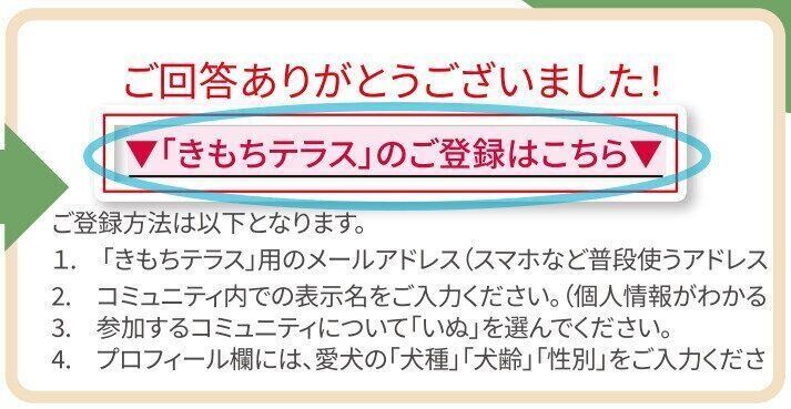 アンケート完了画面