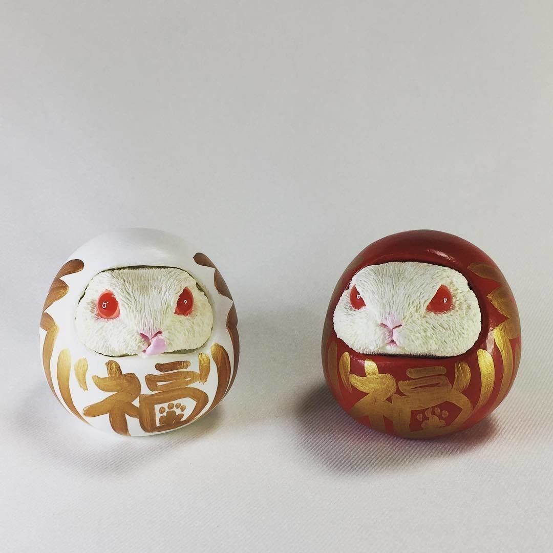 うさぎのこけだるま