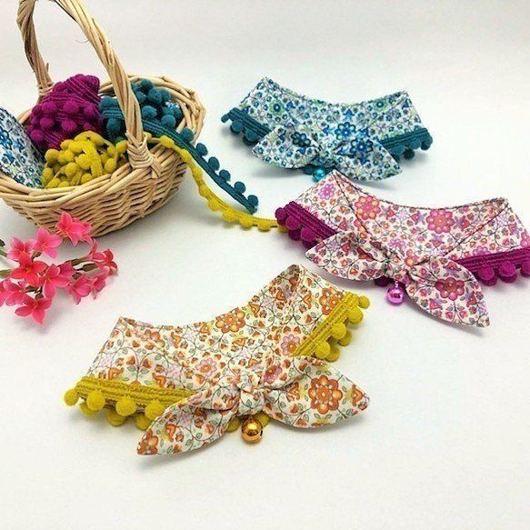 小花柄のバンダナ