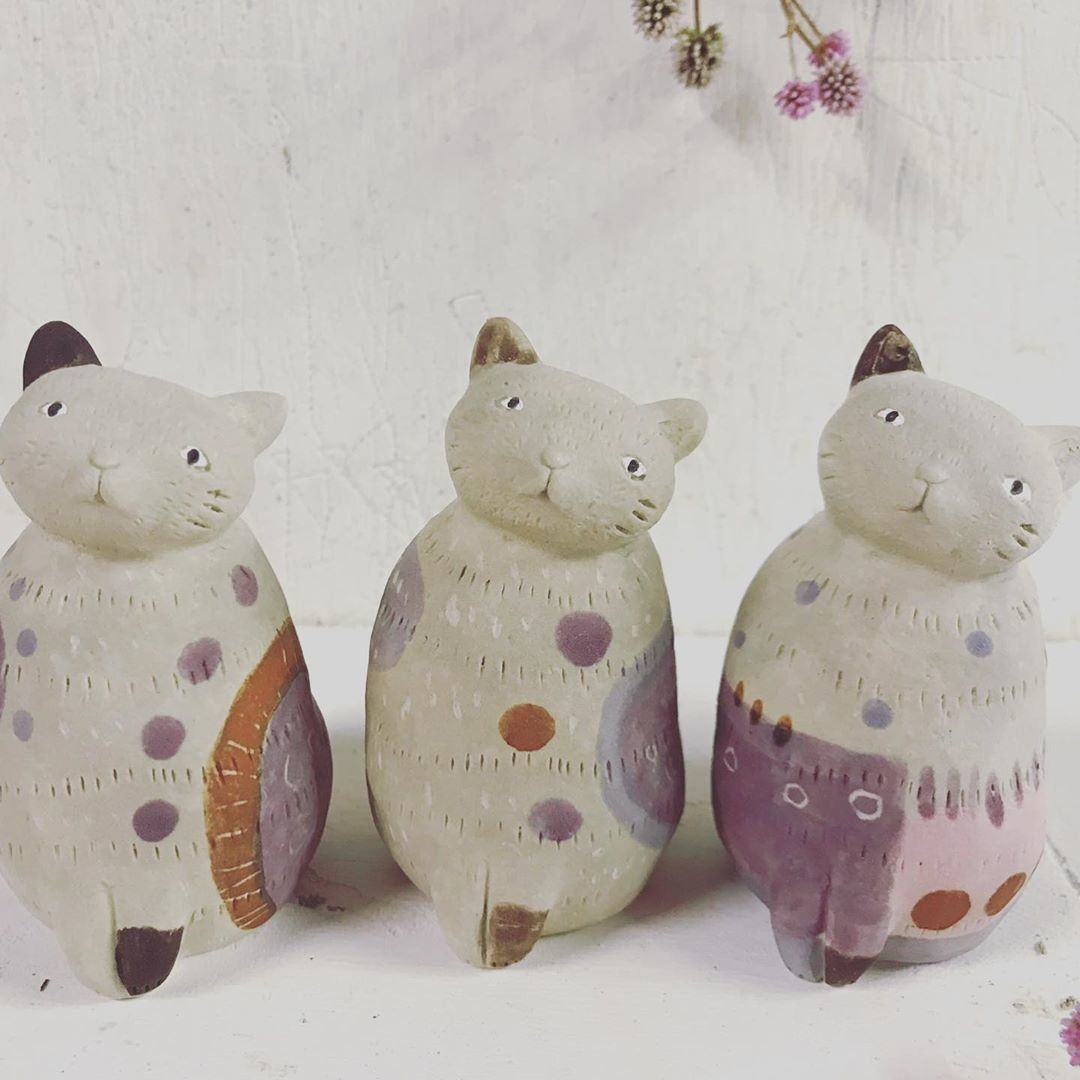 陶器の猫