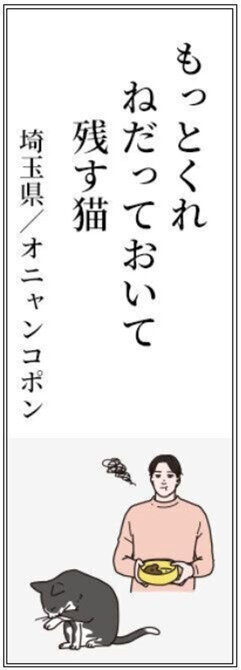 猫飼い川柳 がおもしろい 愛猫に尽くす飼い主さんたちの心の一句特集 猫あるある川柳8選 Vol 02 ねこのきもちweb Magazine 猫飼い川柳 がおもしろい 愛猫に尽くす飼い主さんたちの心の一句特集 猫あるある川柳8選 Vol 02 ねこのきもちweb Magazine
