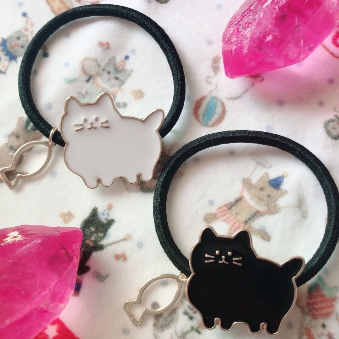 ぽてっとネコちゃんヘアゴム