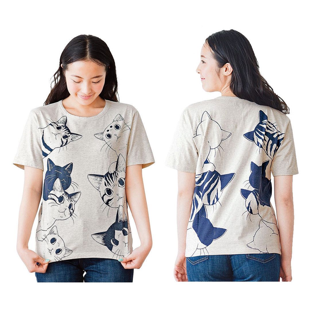 猫好き猛アピールTシャツ