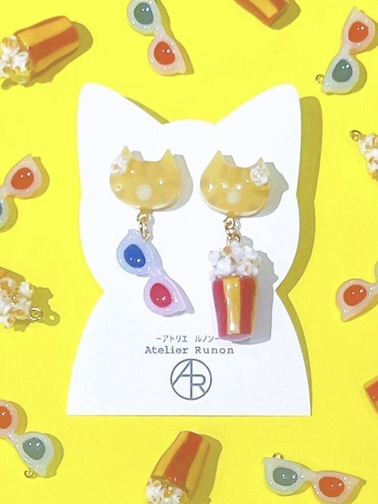 陶器にみえるにゃんこブローチRunon作品