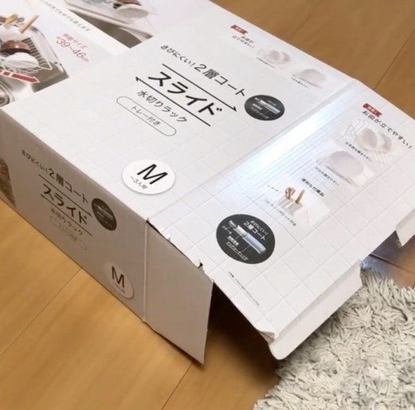 箱の中に隠れるミヌエット