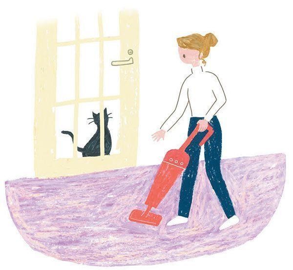 掃除機が苦手な猫