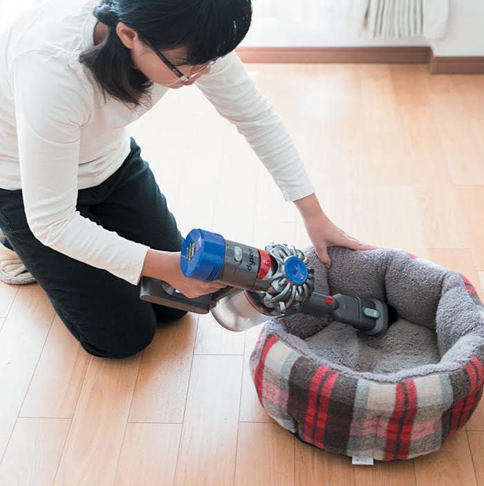 猫ベッドの掃除