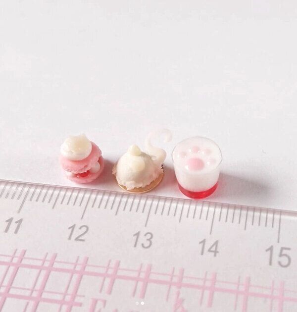 猫スイーツのミニチュア作品