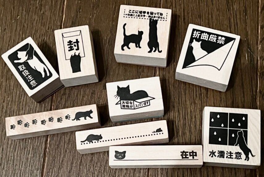 猫モチーフのハンコ