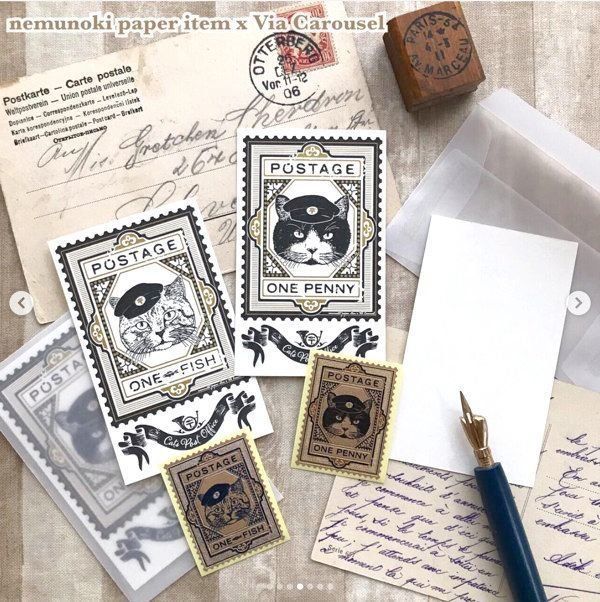 「nemunoki paper item」の猫モチーフ雑貨