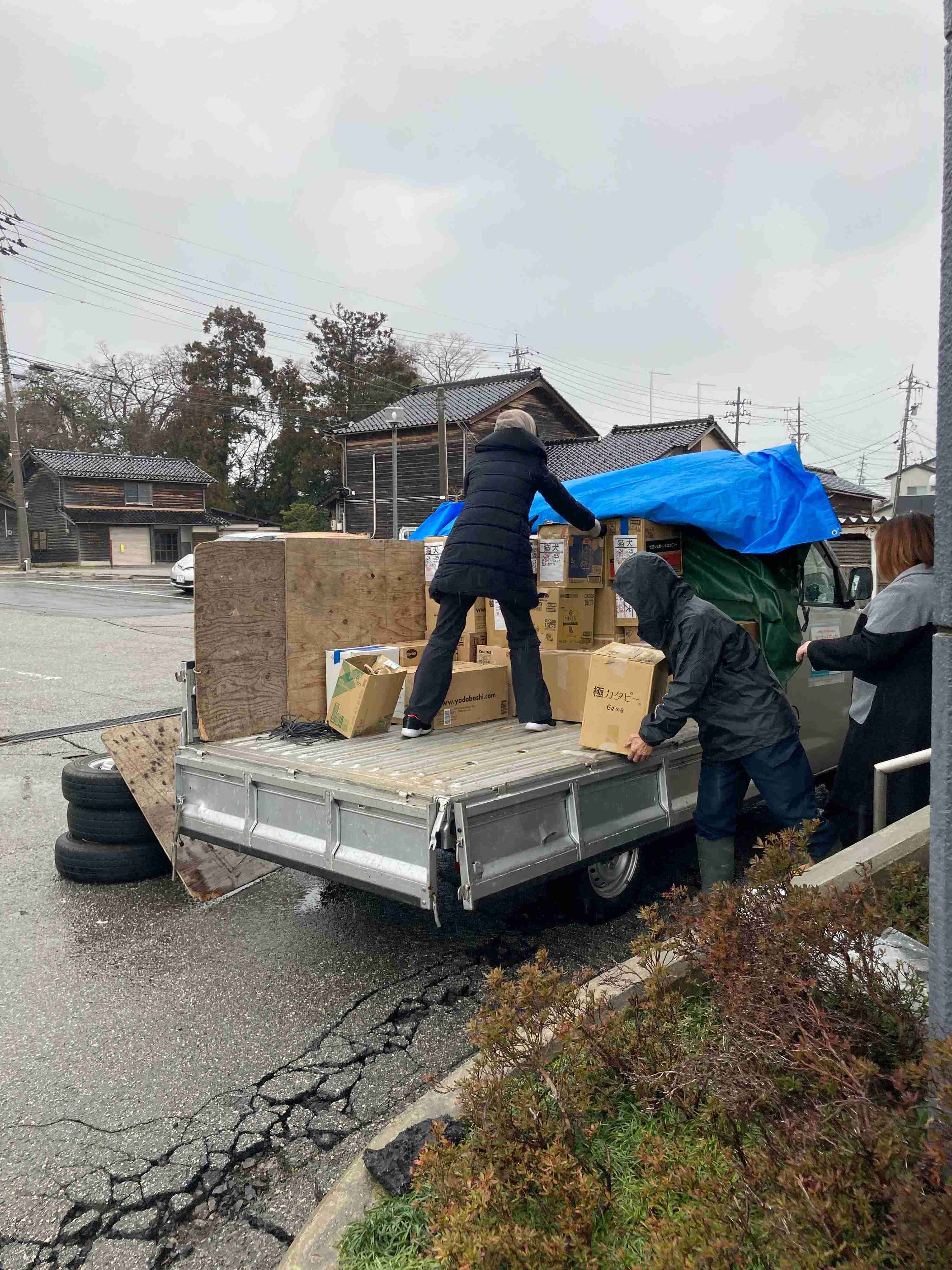 能登への物資は2024年の３月、４月、７月にわたり届けた