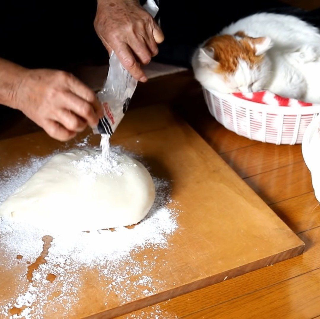 しろのそばで餅づくり