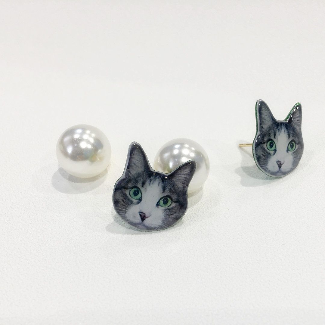 猫モチーフピアス