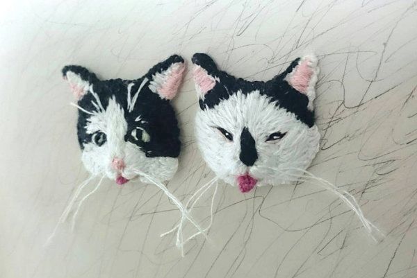 『nekomotion』の猫刺繍作品