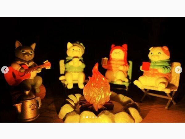 カプセルトイ「ねこの休日～キャンプファイヤー編～」