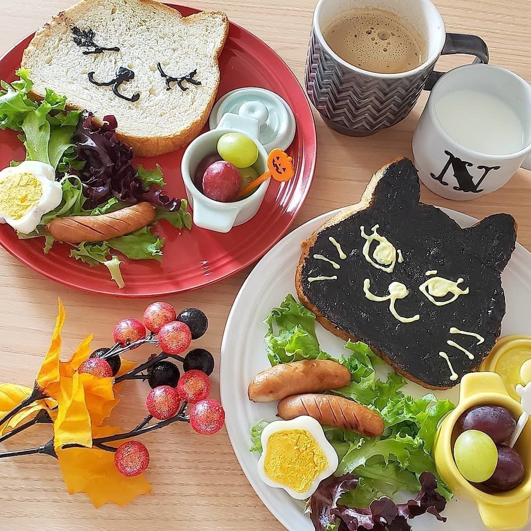 いろねこ食パン・白猫黒猫お絵かき