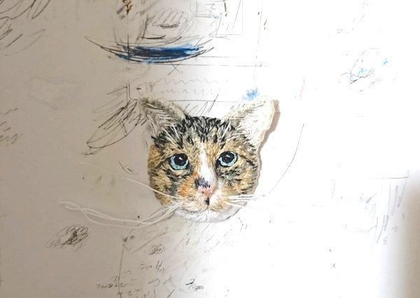 『nekomotion』の猫刺繍作品