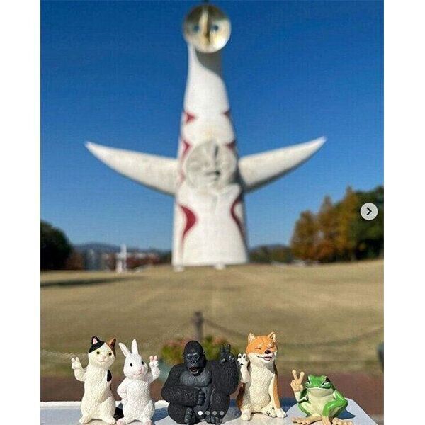 カプセルトイ「ピースするどうぶつ」